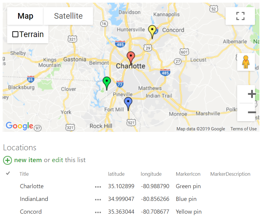 SharePoint mapAPp